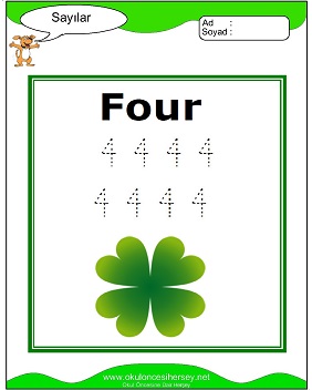 okul öncesi 1 sayısı çizgi çalışması